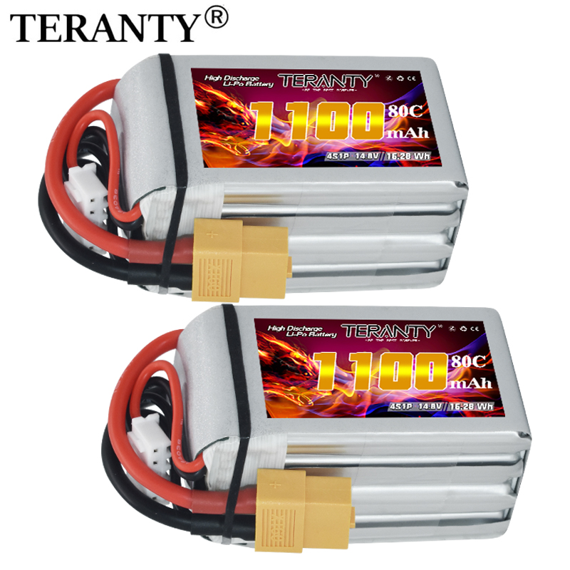 Drone Battery 4S - TERANTY 4S 1100mAh 80C/160C RC 헬리콥터