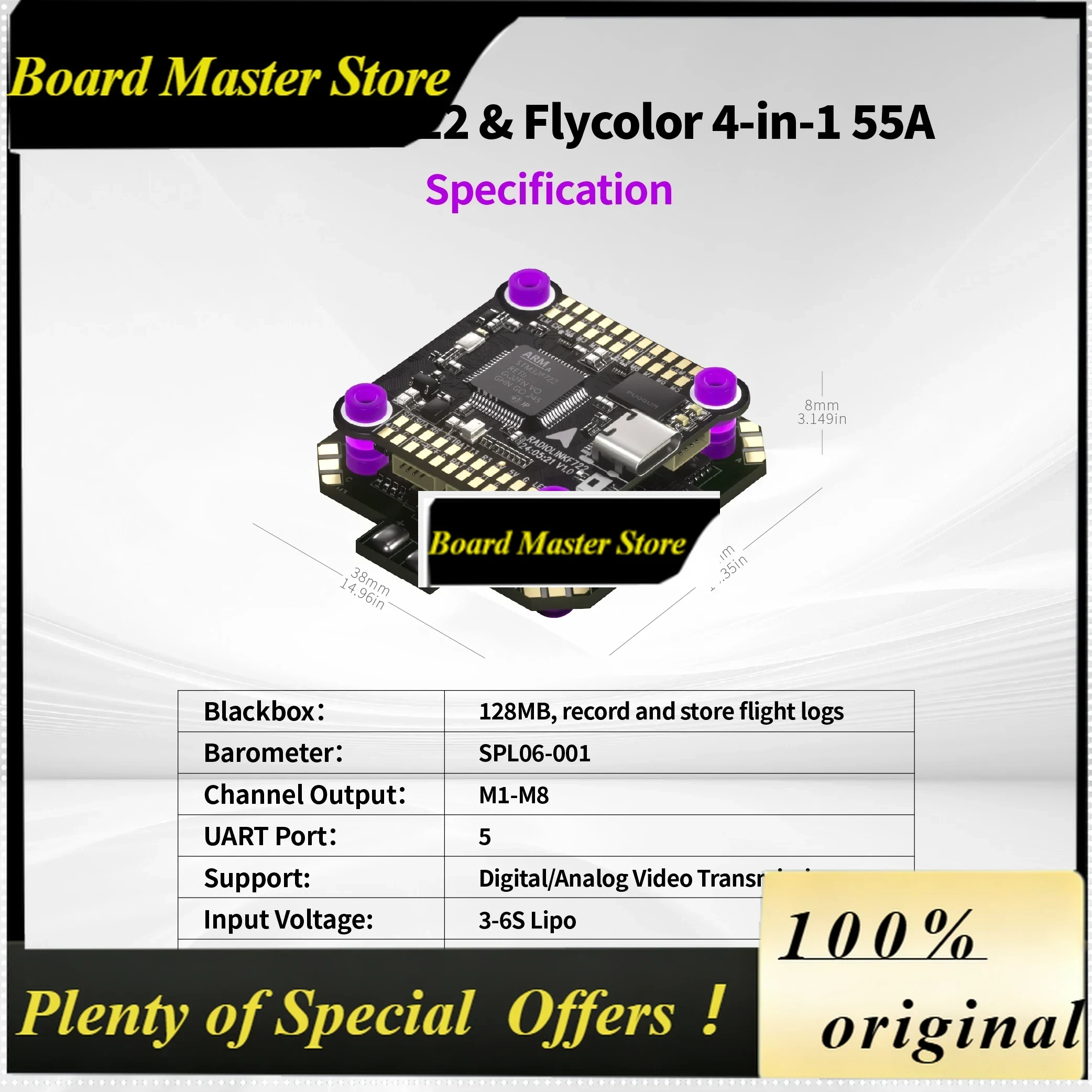 Betaflight Fc F7 - BoMaSRadiolink F722 Betaflight INAV 플라이트 컨트롤러