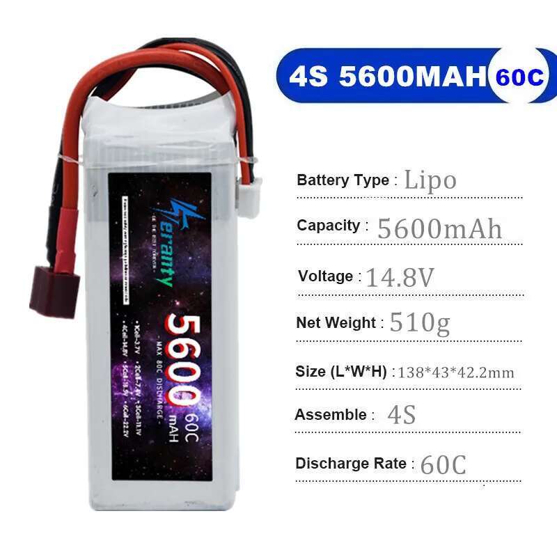 TERANTY 5600mAh 60C 2S 3S 4S 6 - Drone Battery 6S 리뷰 및 가격