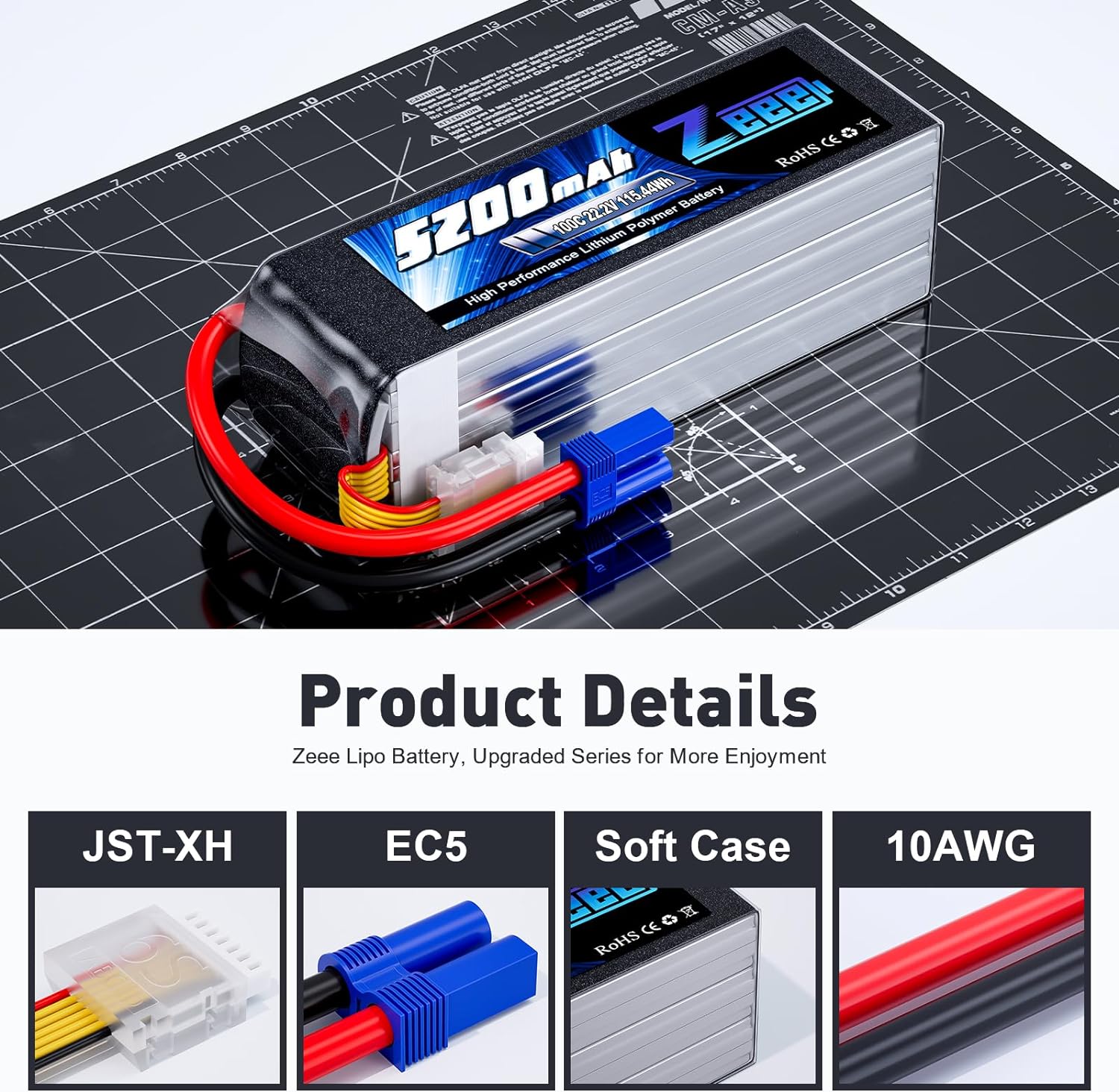 Zeee 6S 5200mAh 리포 배터리, 22.2V  - Drone Battery 6S 리뷰 및 가격